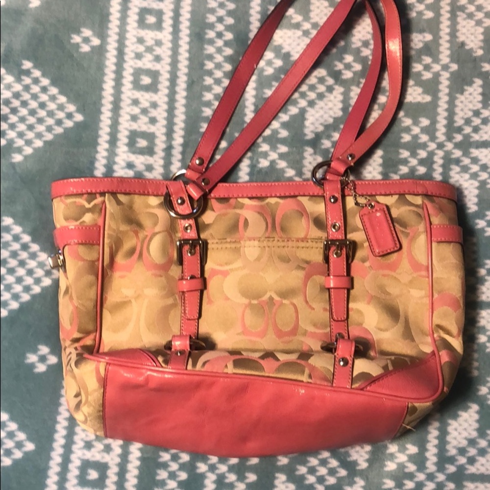 Pink Signature Coach Purse